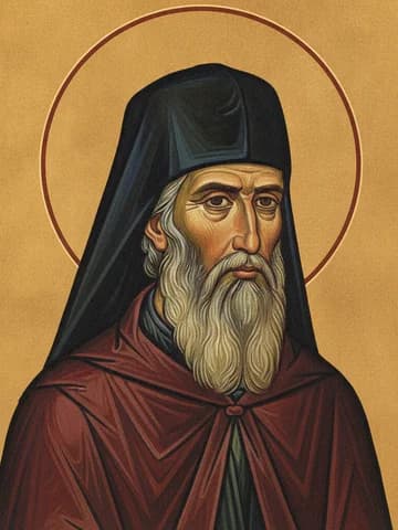 Illustration of St Justin (Popovic) of Chelije in Serbia (1979) (March 25 OC)