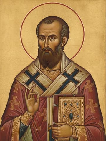Illustration of St Leo, bishop of Catania in Sicily (ca. 780)