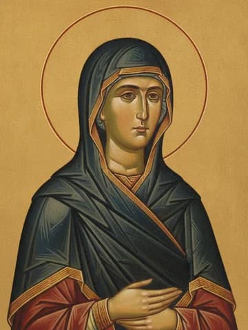 Illustration of St Macrina, sister of St Basil the Great and St Gregory of Nyssa (380)