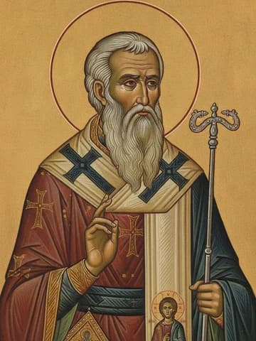 Illustration of St Myron the Wonderworker, Bishop of Crete (350)