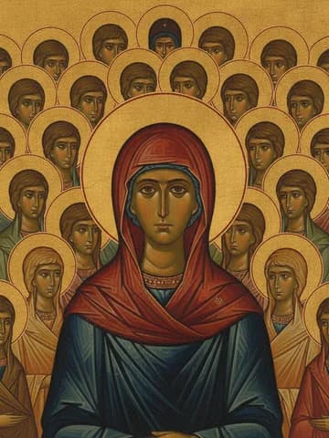 Illustration of St Photini the Samaritan Woman, and those with her (66)