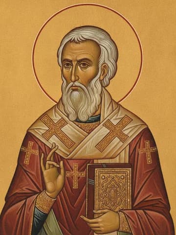 Illustration of St Porphyrius, bishop of Gaza (420)