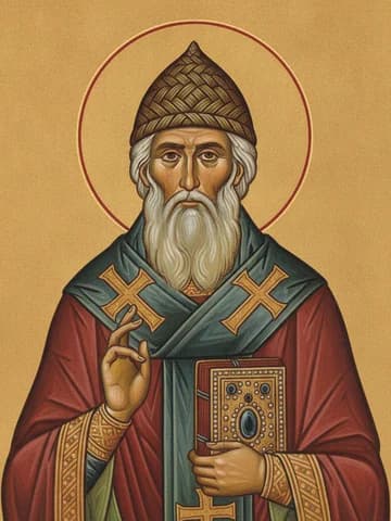 Illustration of Our Holy Godbearing Father Spyridon the Wonderworker (348).