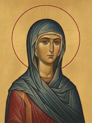 Illustration of St Veronica, the woman with the issue of blood who was healed by the Savior