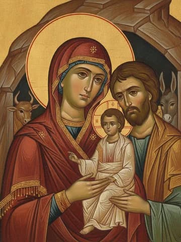 Illustration of The Nativity according to the Flesh of our Lord, God and Savior Jesus Christ