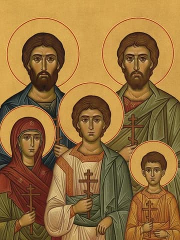 Illustration of Holy Wonderworkers and Unmercenaries Cyrus and John, and those with them (311)