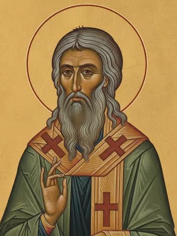 Illustration of Our Holy Father Alypius the Stylite (ca. 607)