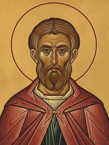 Illustration of St Bessarion the Wonderworker of Egypt (466)