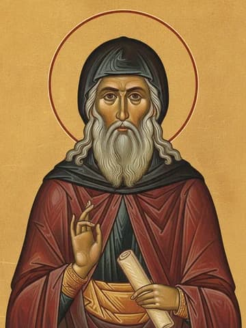 Illustration of St Isaac, founder of the Dalmatian Monastery at Constantinople (383)