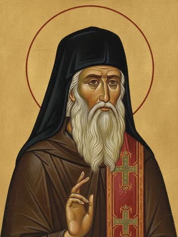 Illustration of Our Holy Father Joannicius the Great, hermit on Mt Olympus (846)