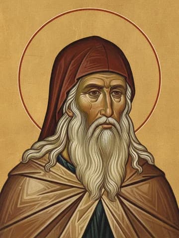 Illustration of Our Holy Father Macarius (Makarios)the Great (ca. 390)
