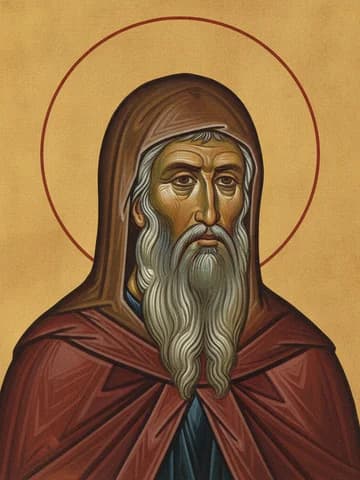 Illustration of St Pachomius the Great, founder of cenobitic monasticism (346)