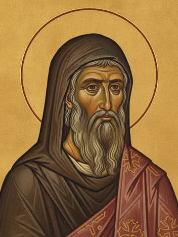 Illustration of St Symeon Stylites (the Younger) of the Wonderful Mountain (595)