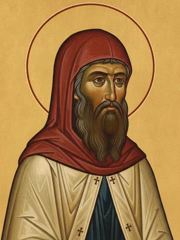Illustration of Our Holy Father Theodore the Sanctified (368), disciple of St Pachomius the Great