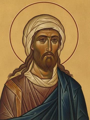 Illustration of St Theodore Trichinas (the Hair-shirt wearer), hermit near Constantinople (400)