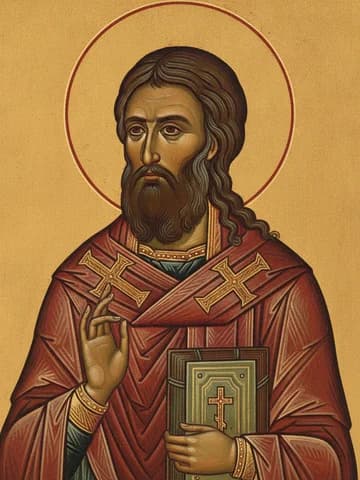 Illustration of Venerable Nicetas, hermit of the Kiev Caves and Bishop of Novgorod (1108)